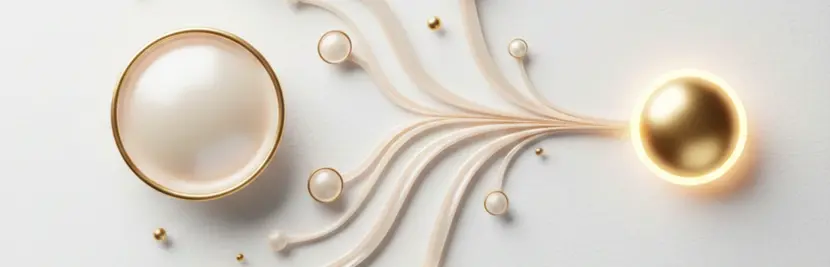 Abstract visualization of interconnected circles and pathways, suggesting different routes to the same destination, soft cream and gold tones, minimal scientific diagram aesthetic, symbolizing the different approaches to couples therapy