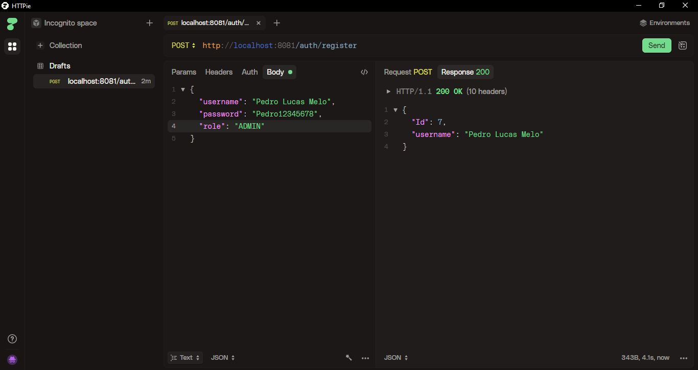 Imagem da sessão URL de autenticação