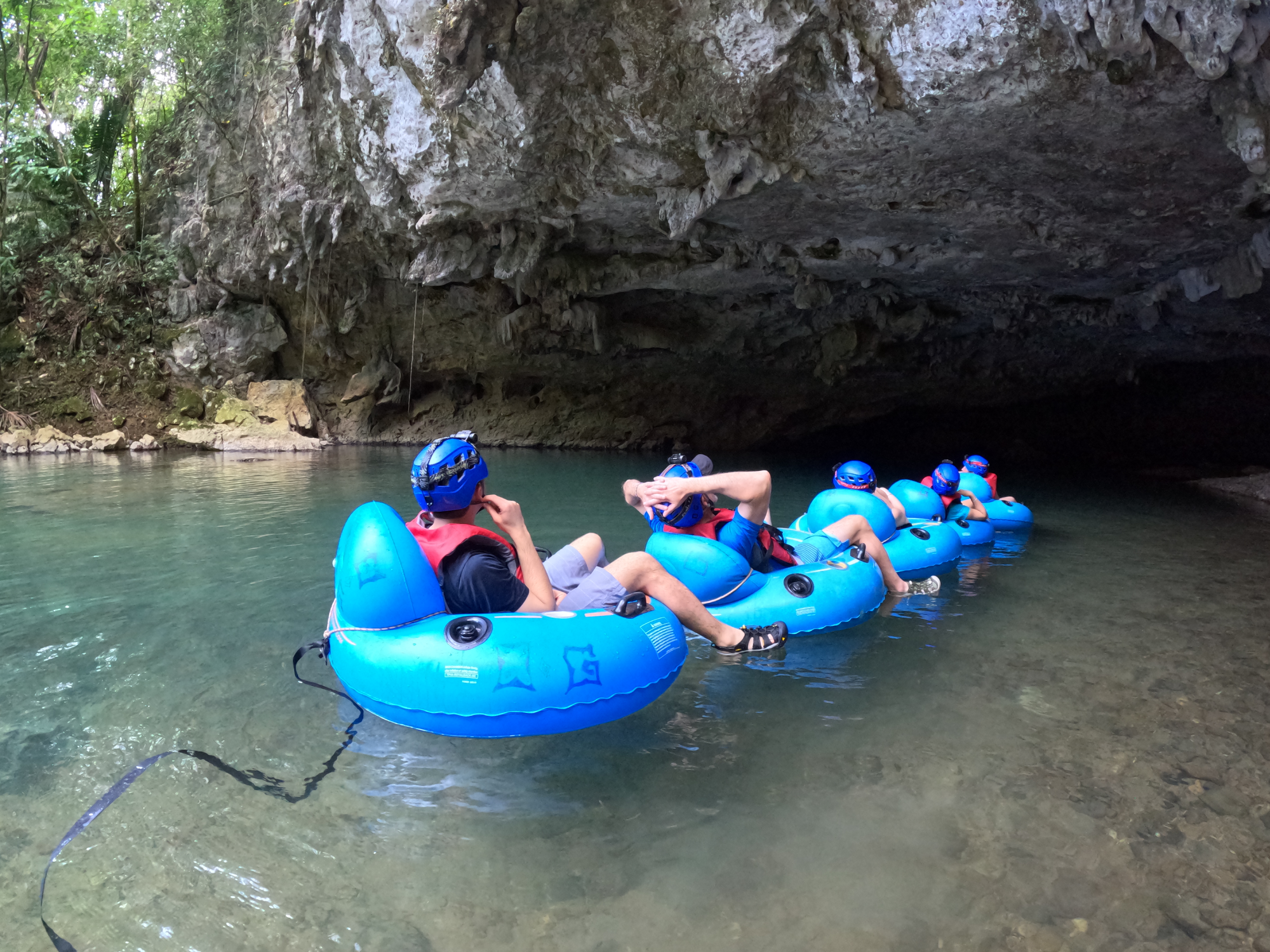 Cave tubing in Belize