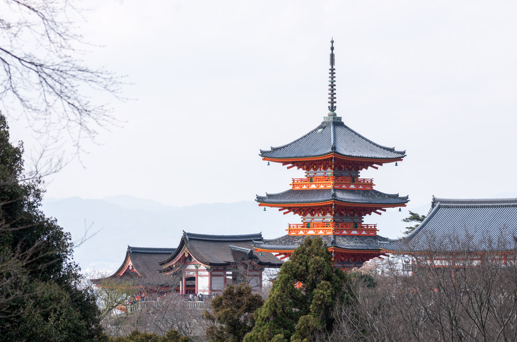 A pagoda overlooking the temple grounds.