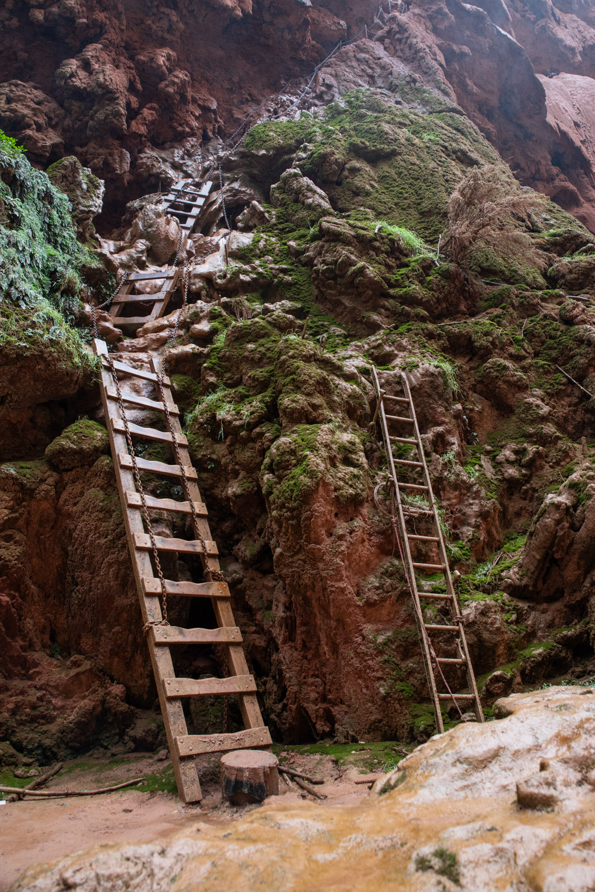 The descent down to the bottom was quite treacherous with the constant batter of mist.