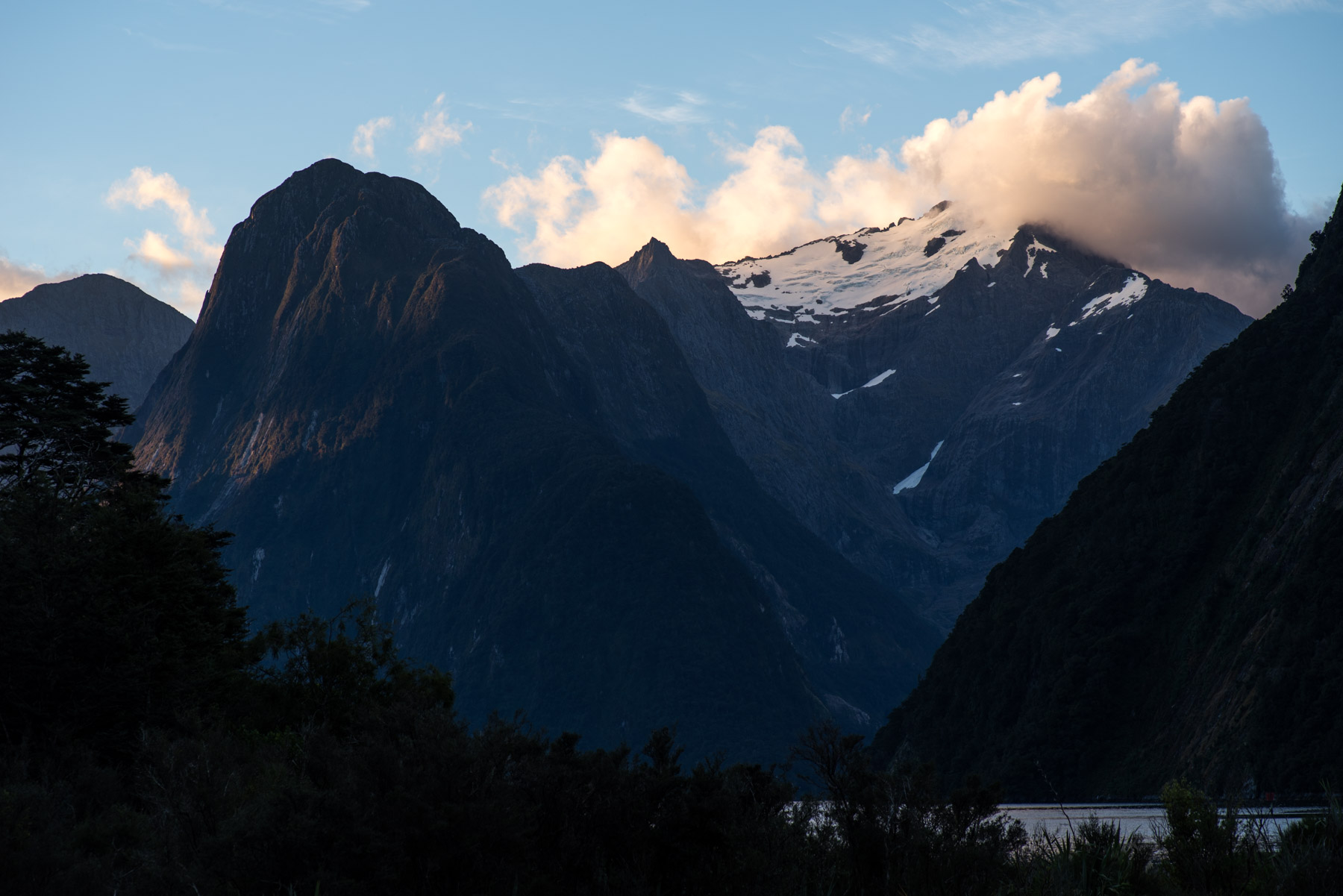 Milford Sound is famous for dramatic peaks rising straight out of the water.