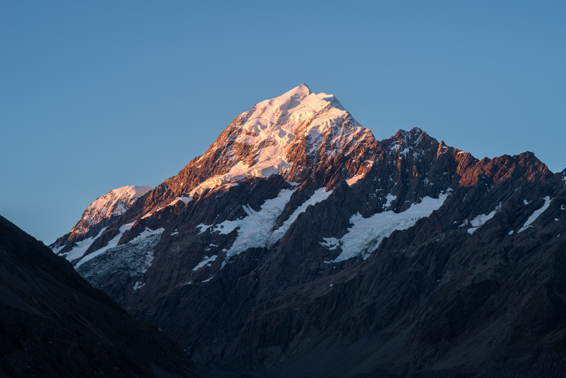 All lit up. Glad we decided to stay for sunset, even though if that meant hiking back in the dark.