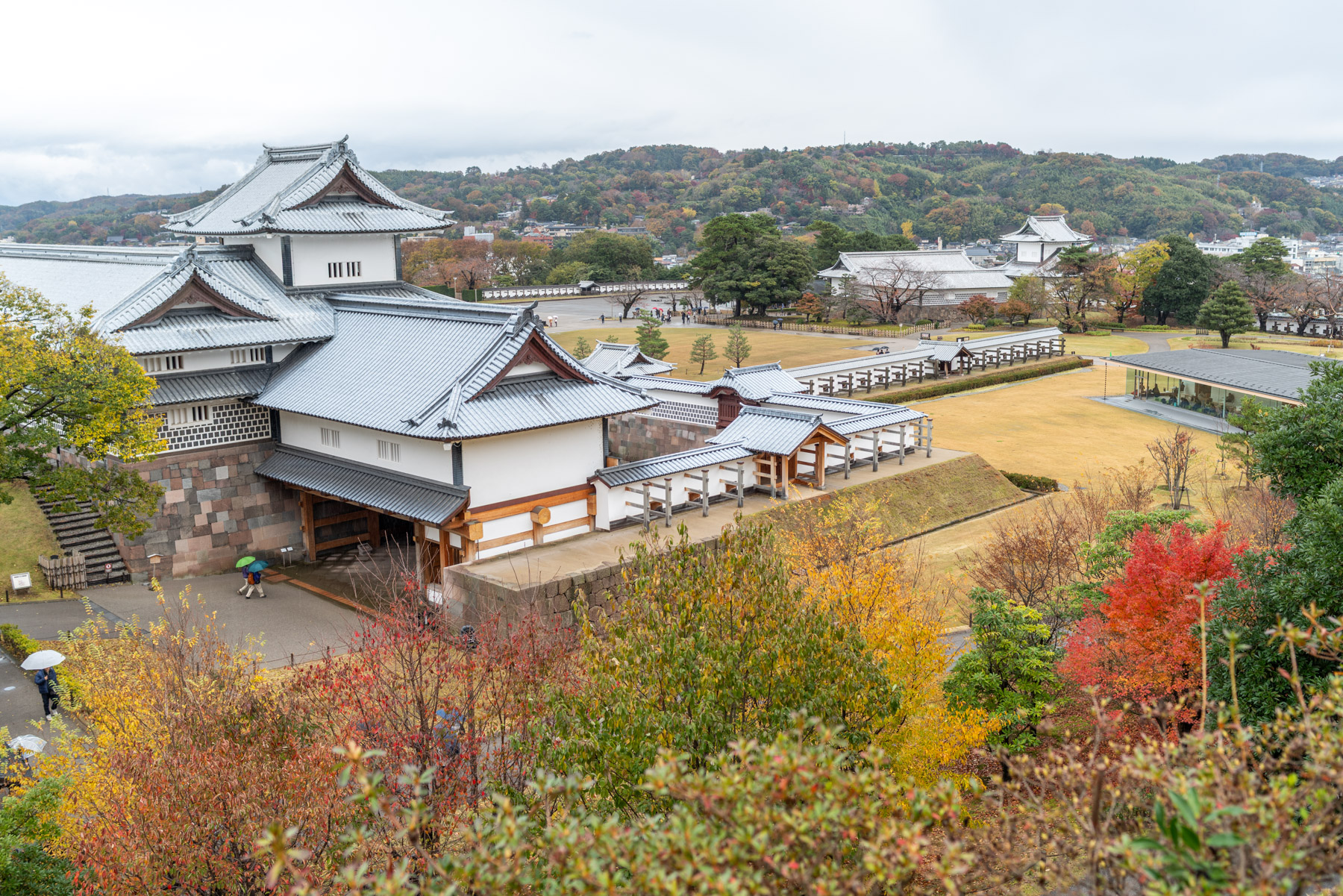Kanazawa Castle. The surrounding foliage screamed fall.