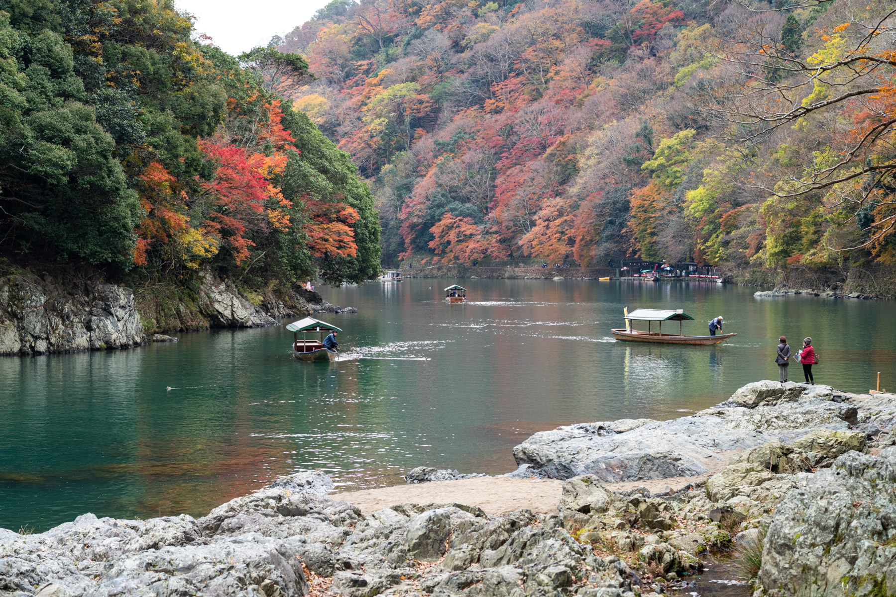 A waterway for the tourists to enjoy the foliage. Could've used some sun this trip.