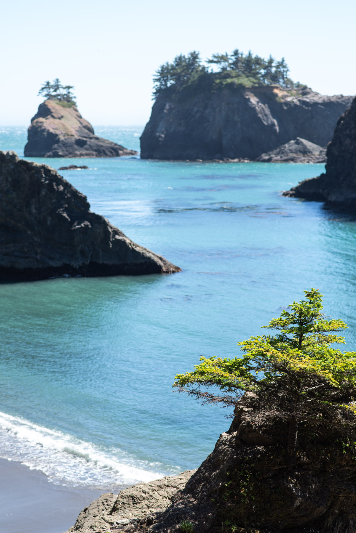 The Oregon coast is known for its sea stacks.