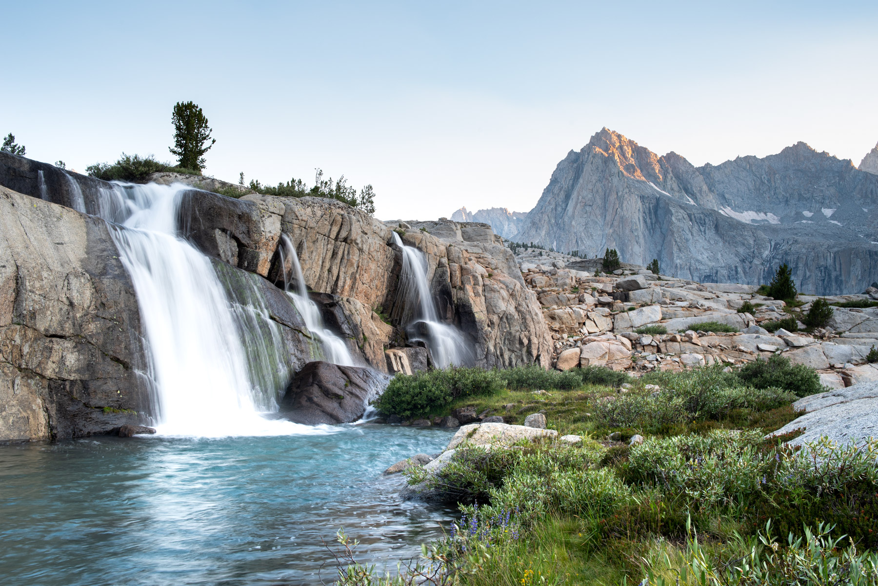 Moonlight Falls as the sun is setting.
