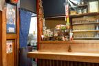 The restaurant counter at Unagi Irokawa in Asakusa. The restaurant has a homey feel, as it is literally a residential building.