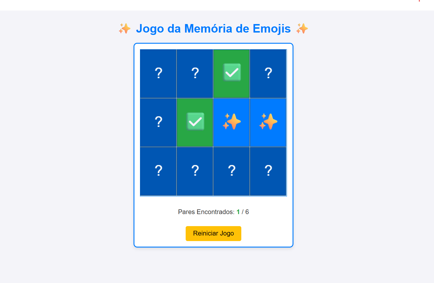 Imagem da sessão Pares Encontrados