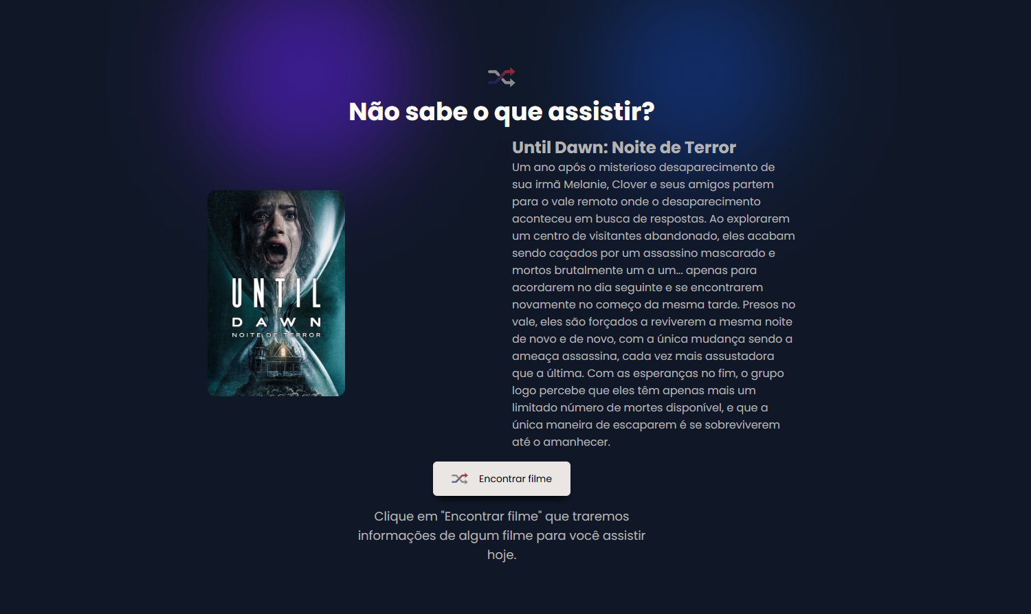 Imagem da sessão Filme Encontrado