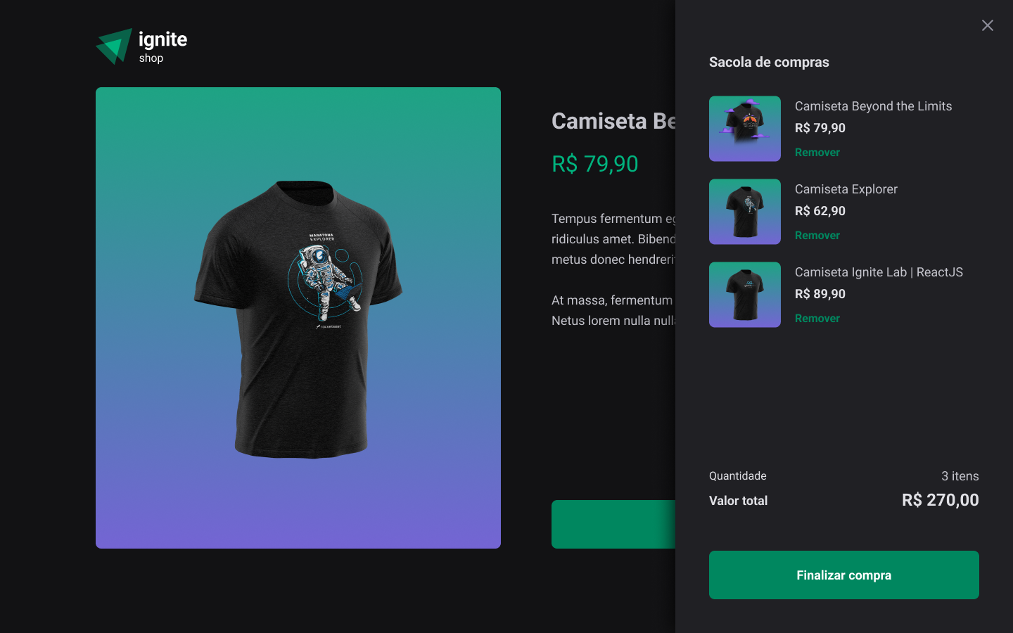 Imagem da sessão Produto na sacola