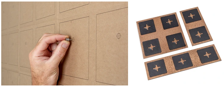 Person-adding-push-pin-to-CollageWall-template;-back-view-of-CollageWall-prints.png