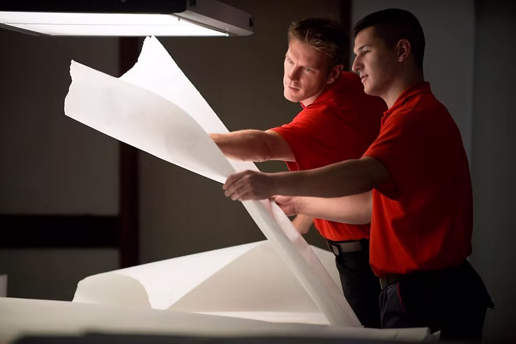 Inspecting-large-sheet-of-paper.jpg