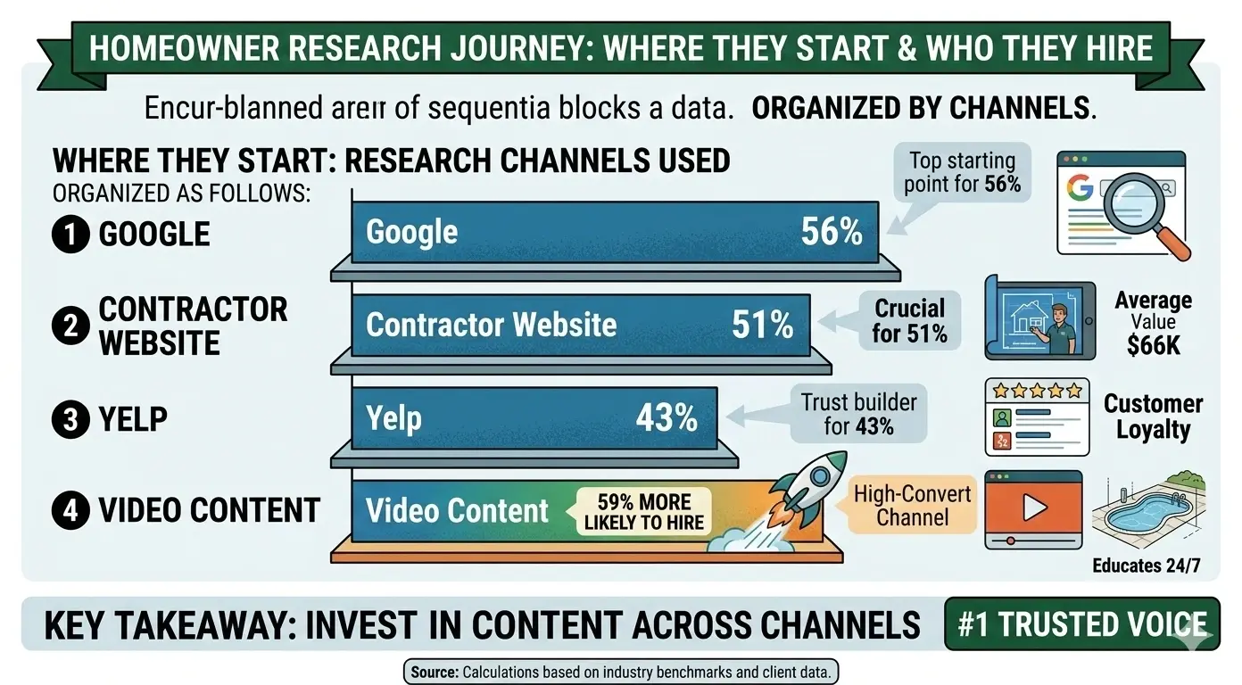 Research channels used by homeowners.