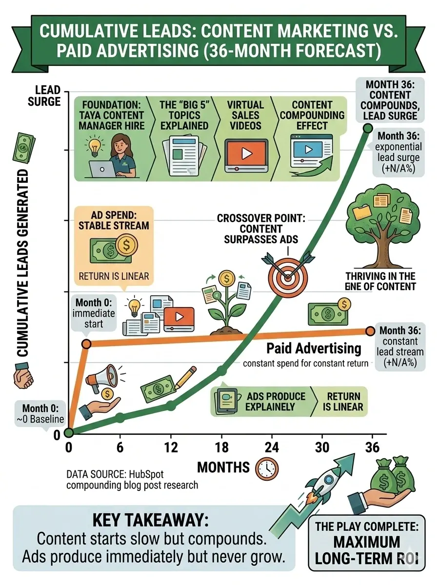 Content marketing vs paid marketing.
