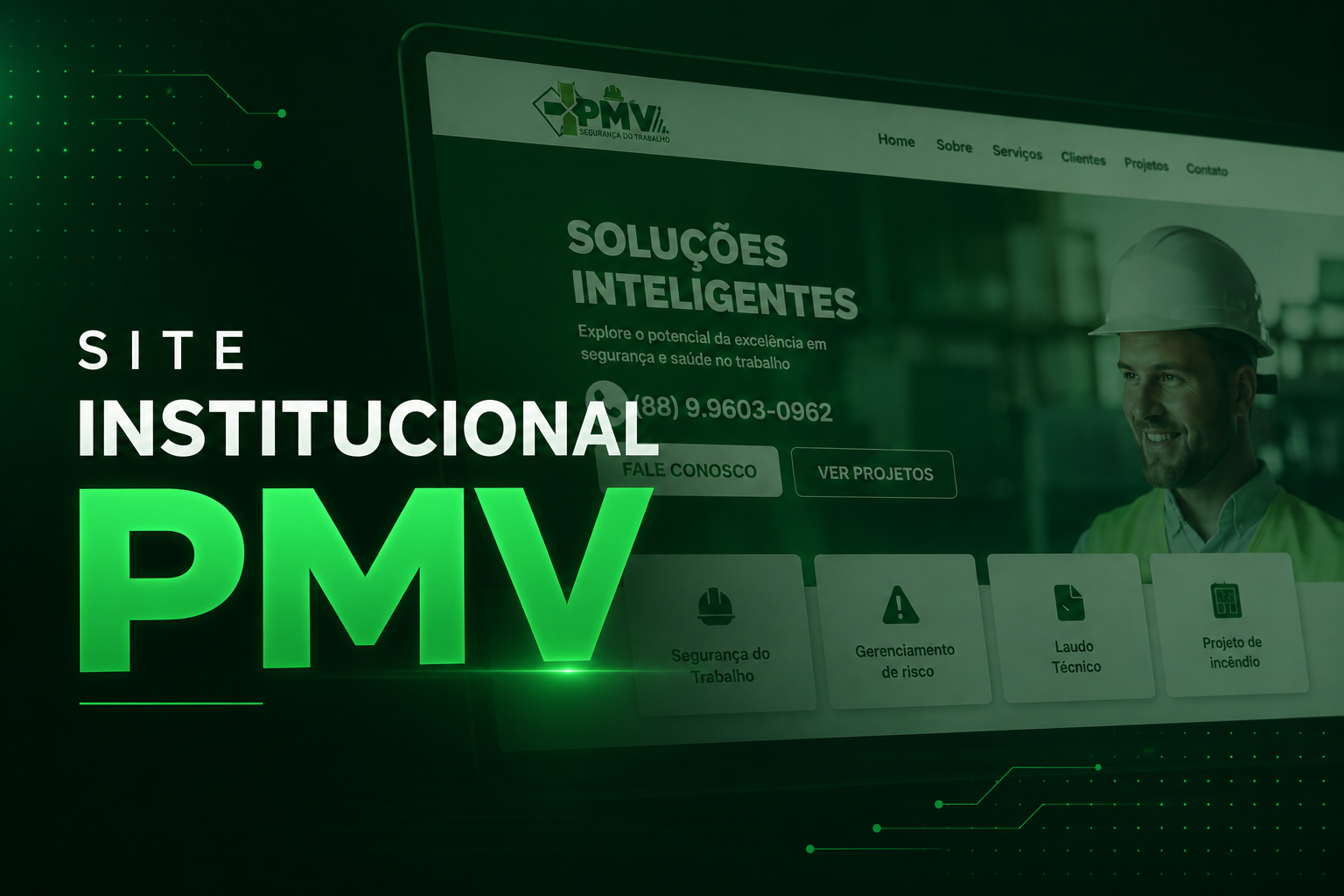 Thumbnail do Projeto Site Institucional da PMV Segurança do Trabalho