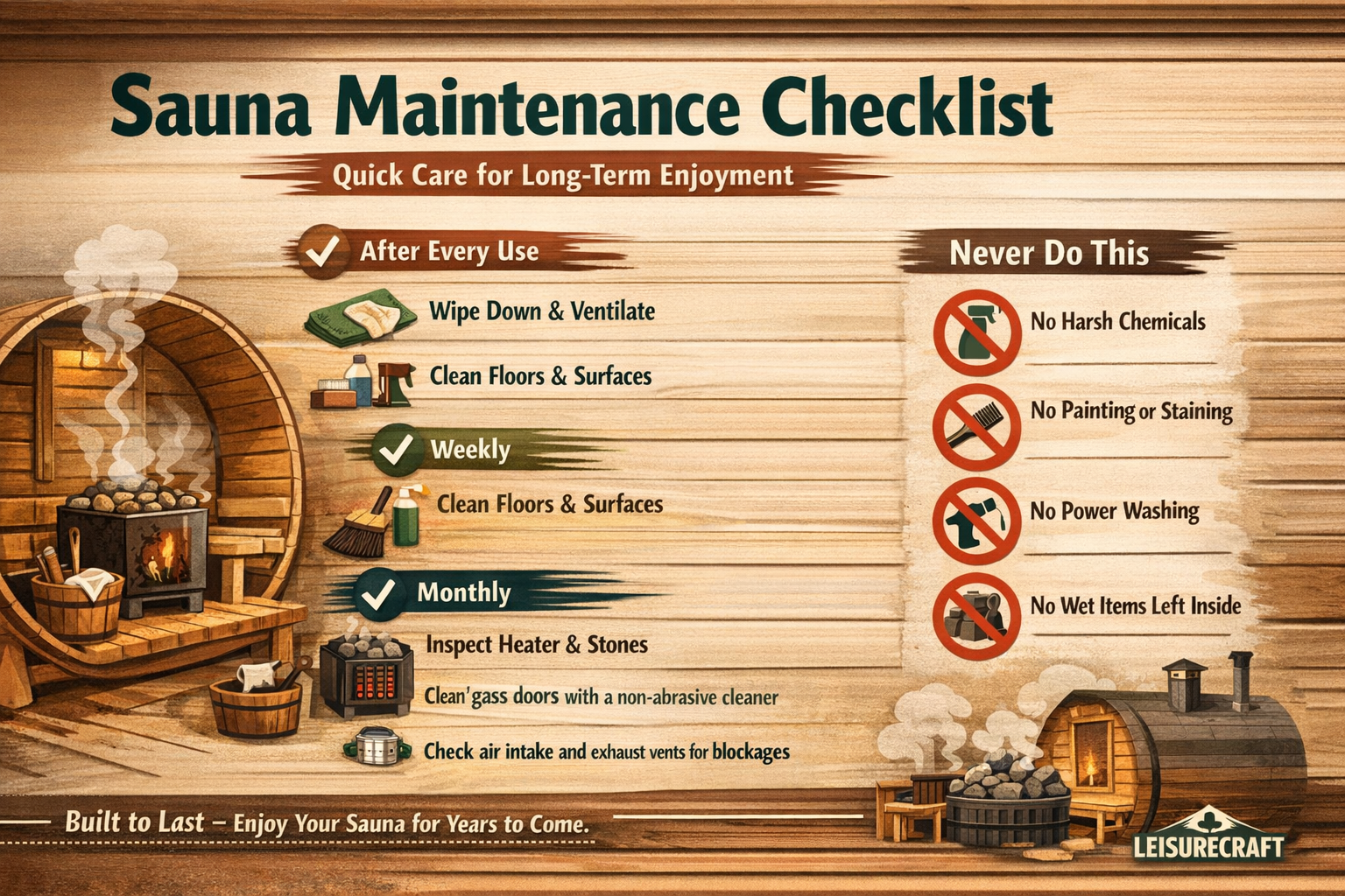 Sauna Maintenance