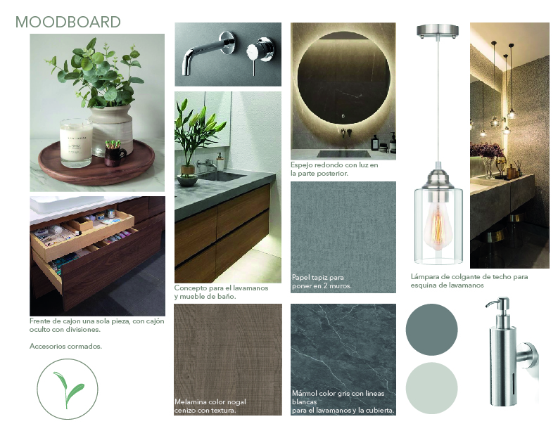 Moodboard baño Capital Sur