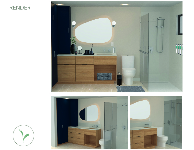 Render de baño