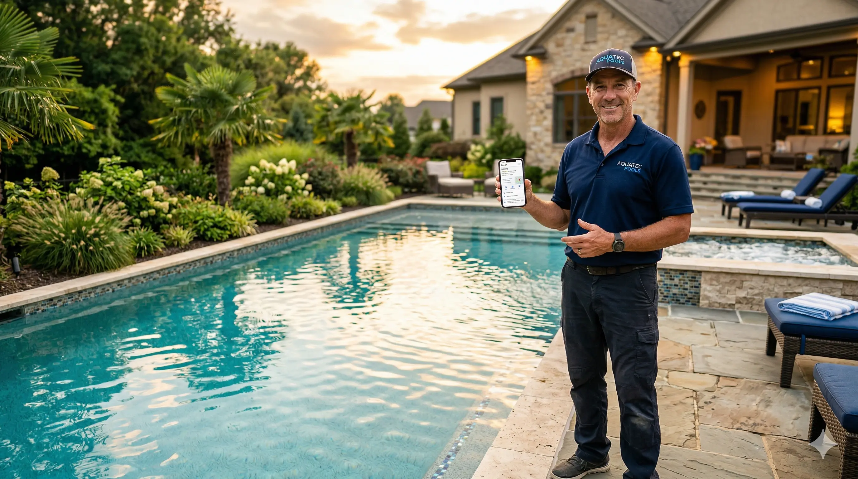 Google business profiles for pool builders.