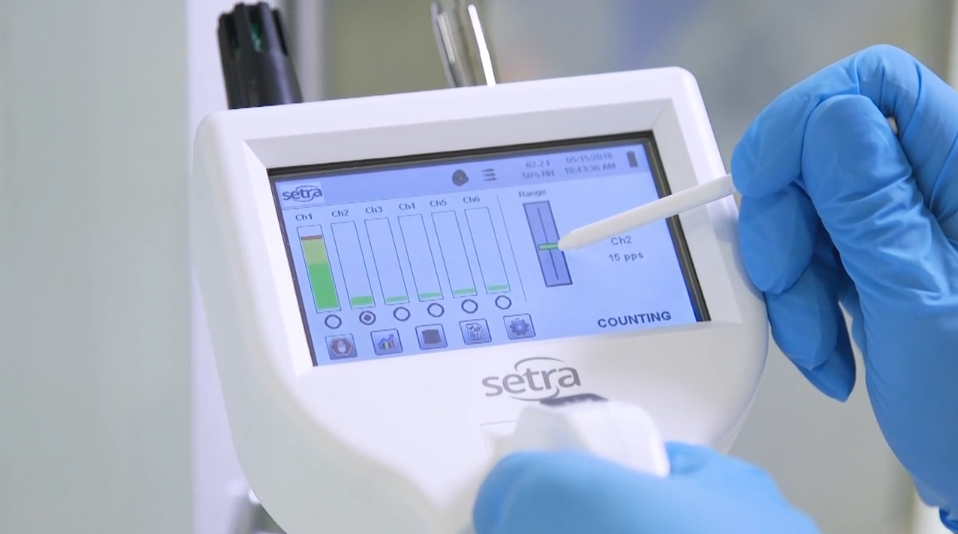 Setra Particle Counter 8000 Series - In use