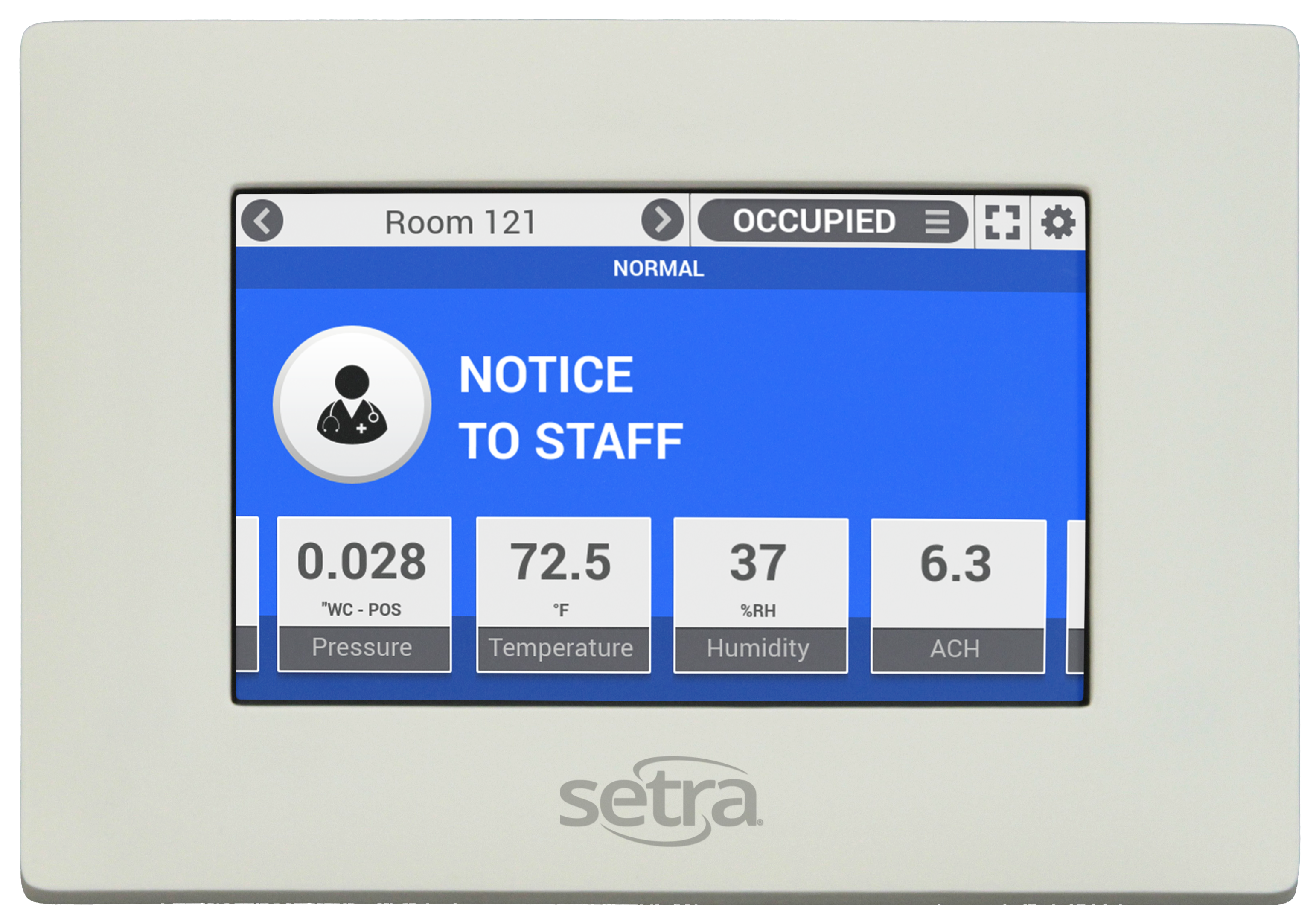 The Setra FLEX environmental room monitor and controller