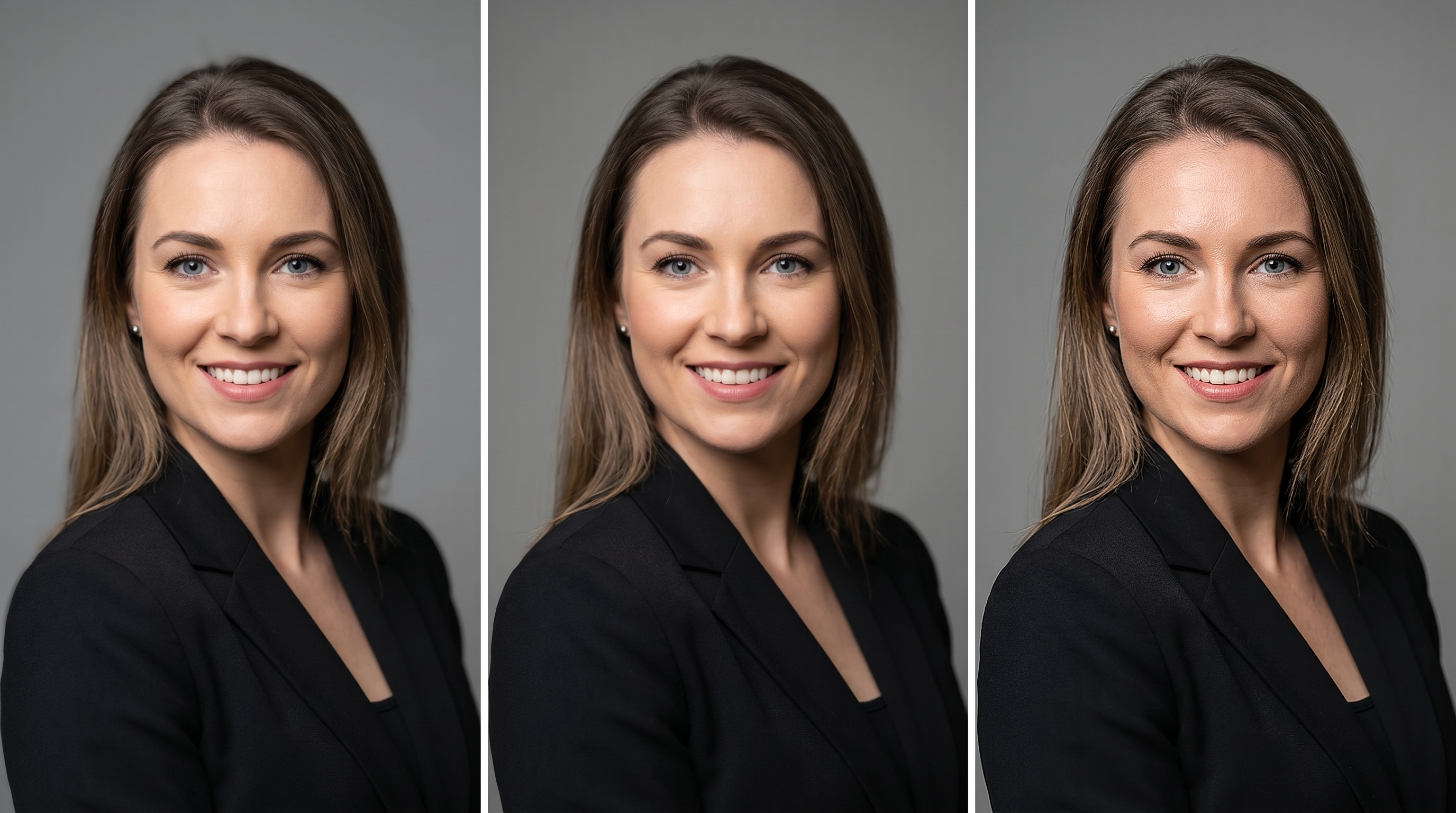 Side-by-side comparison of the same subject photographed with smartphone portrait mode, a 50mm prime lens, and an AI-upscaled source photo, showing differences in background blur quality and edge sharpness.