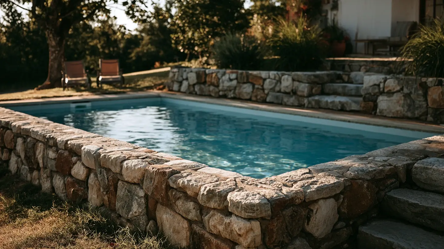 Semi-inground pool in Tulsa, OK.
