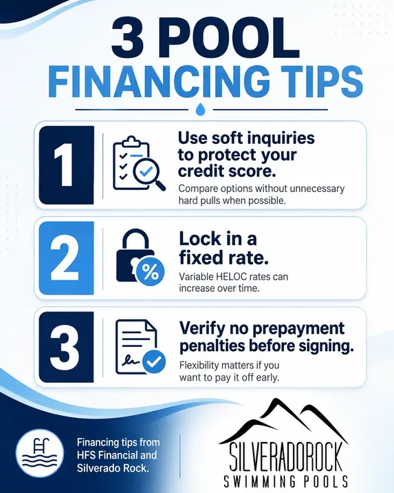 Three pool financing tips for Silverado Rock.