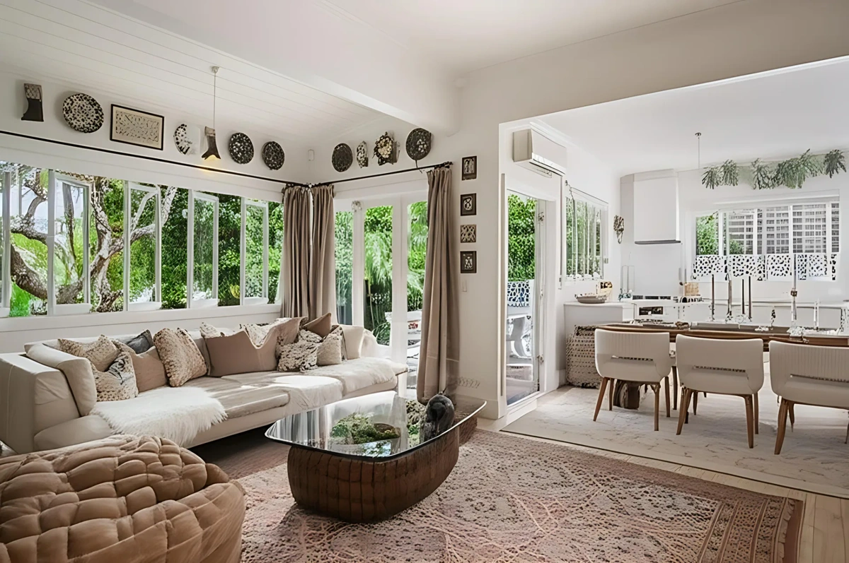 Light-Filled Living and Dining Room - Interior design by Decozie