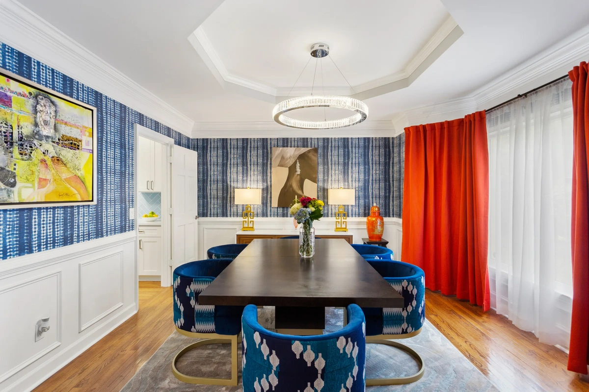 Vibrant Eclectic Living and Dining Room - View 1