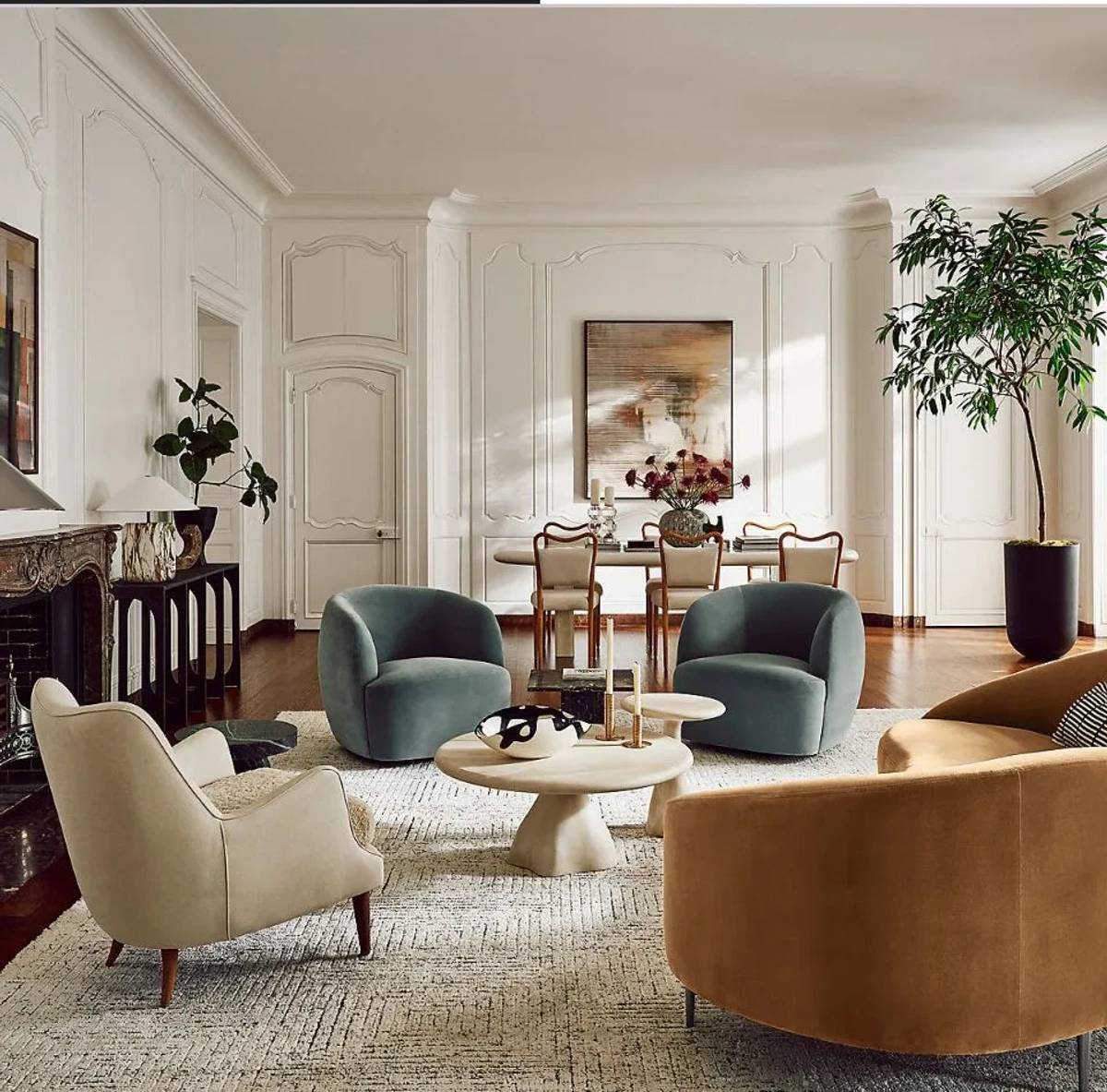 Bright and Stylish Living Room - Interior design by Decozie