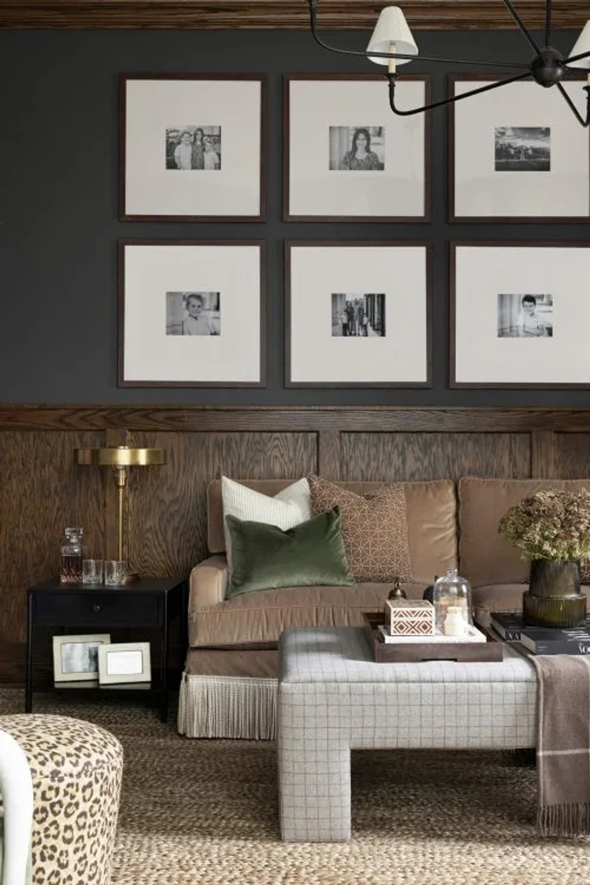 Moody Traditional Living Room - Living Room interior design by Decozie