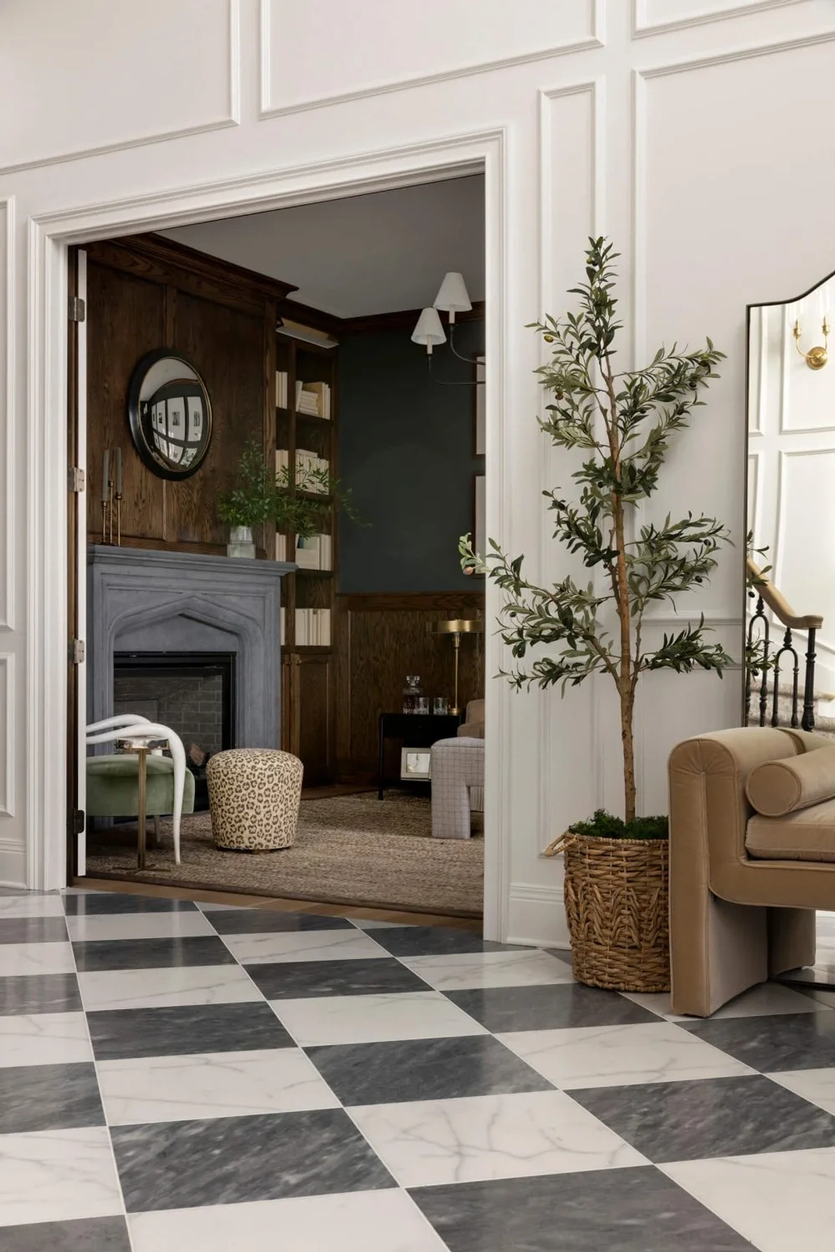 Moody Traditional Living Room - View 1