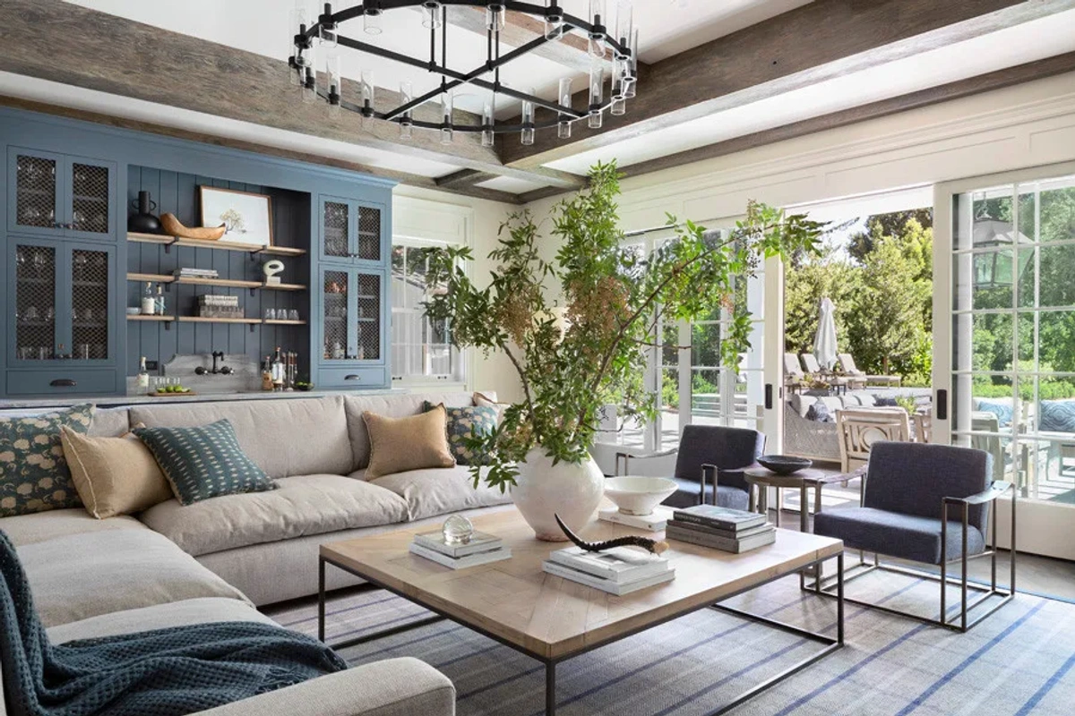 Sophisticated Transitional Living Room - Living Room interior design by Decozie