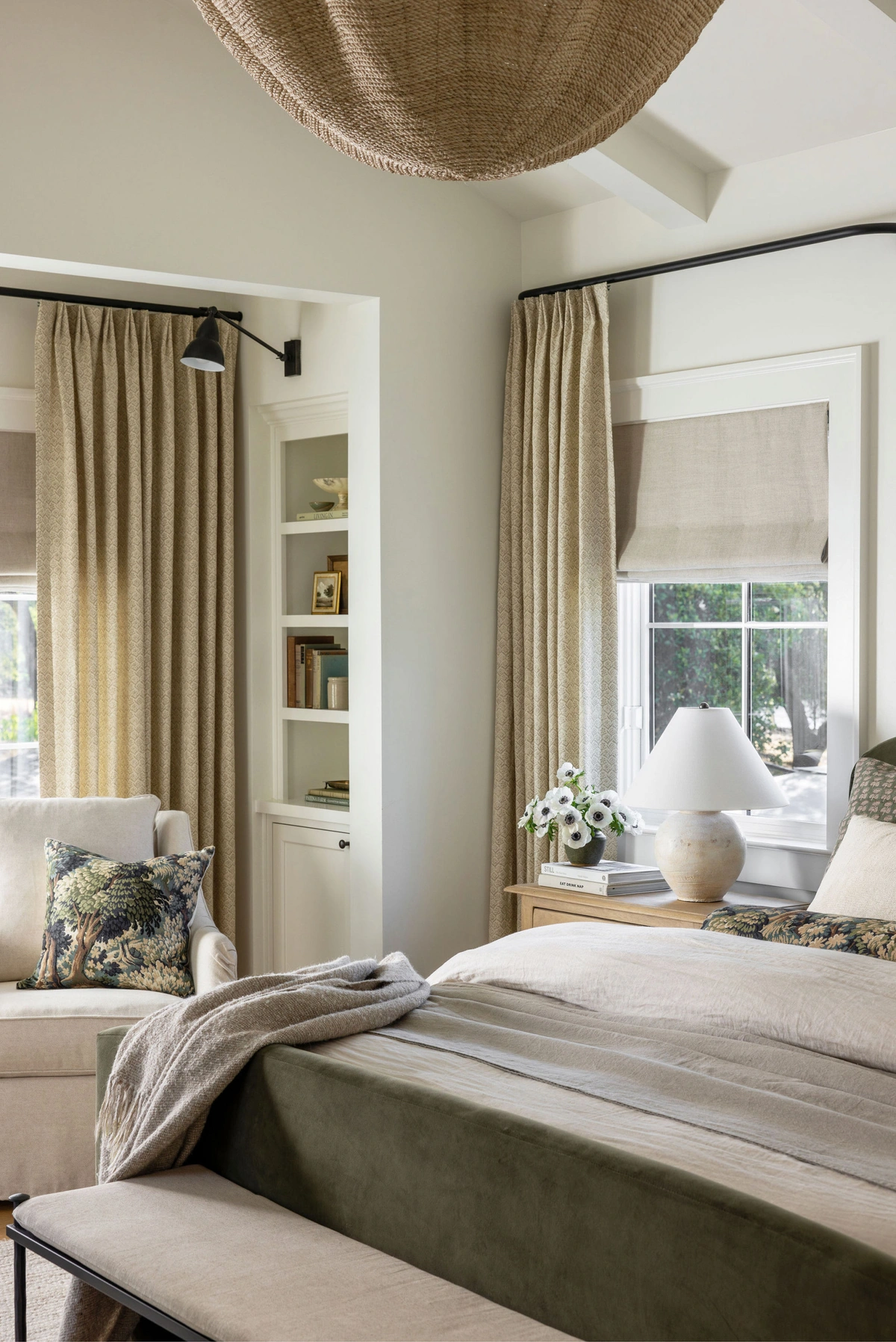 Cozy Transitional Bedroom with Earthy Accents - View 3