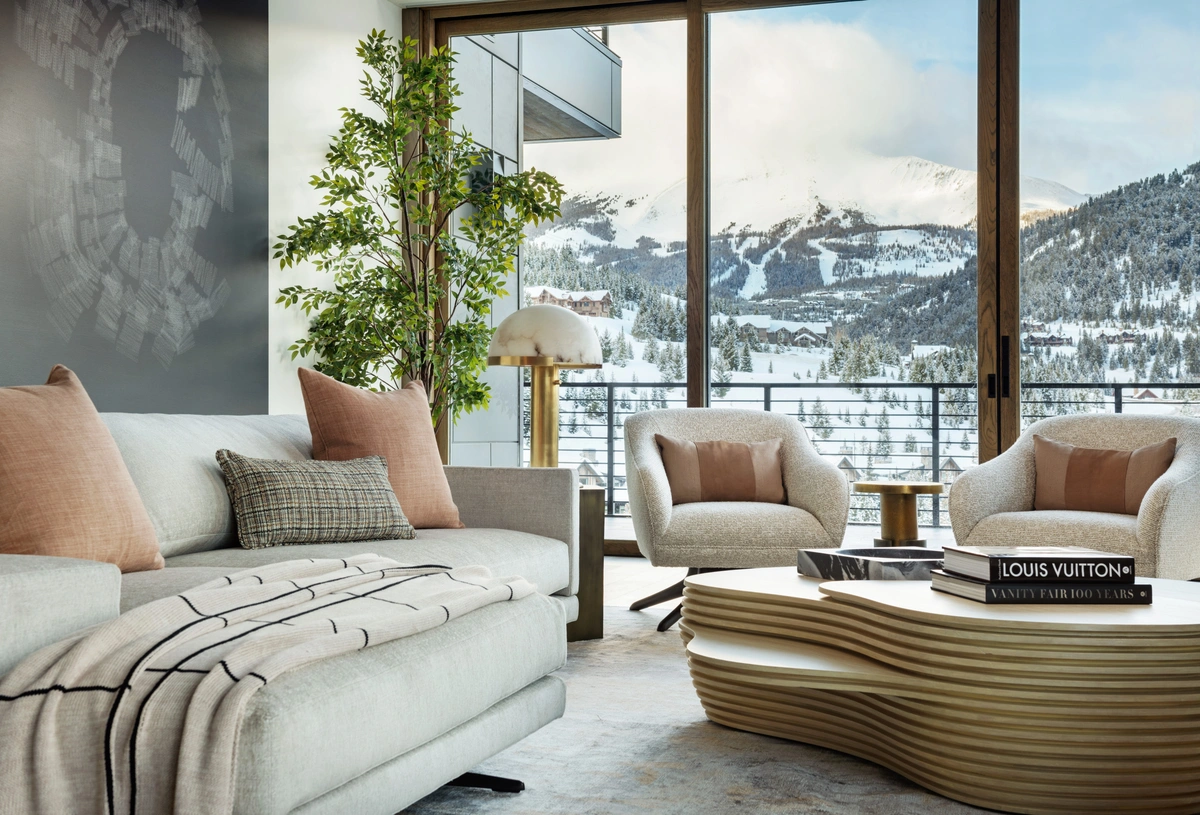 Luxury Living Room with Fireplace and Piano - View 2