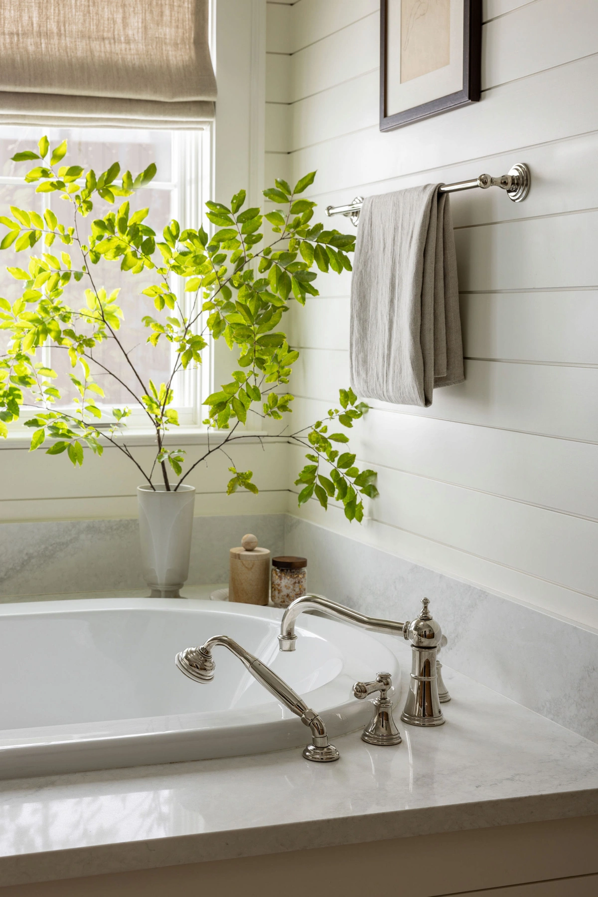 Serene White & Wood Bathroom Design - View 3
