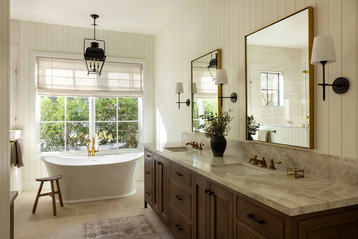 Warm Luxury Master Bathroom Design - View 1
