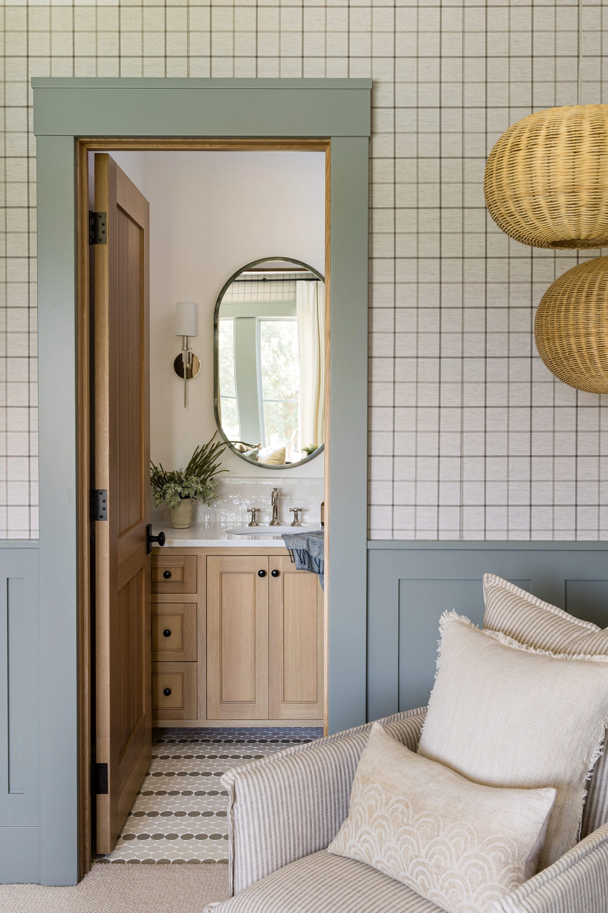 Gender-Neutral Nursery with Natural Wood Crib - View 2