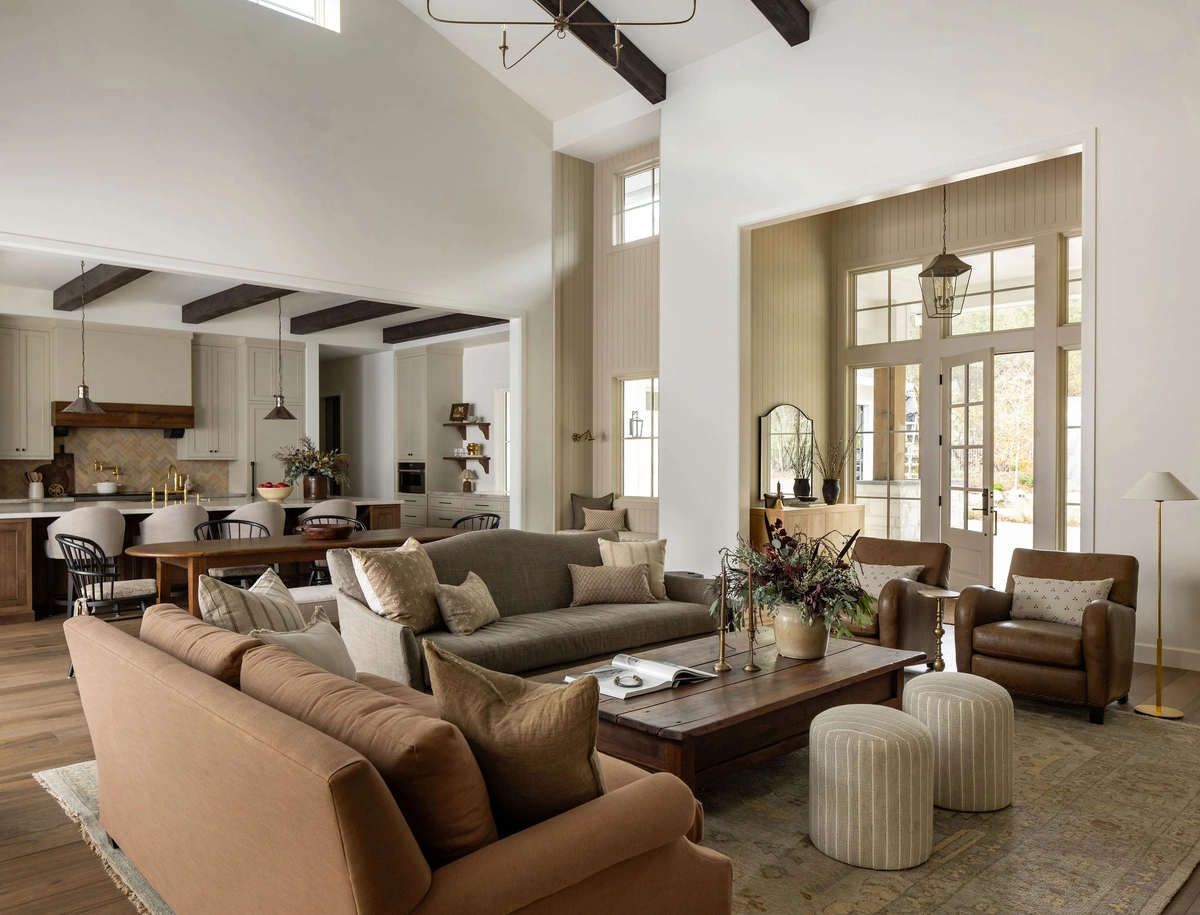 Tailored Classic Open-Concept Living Space - View 1
