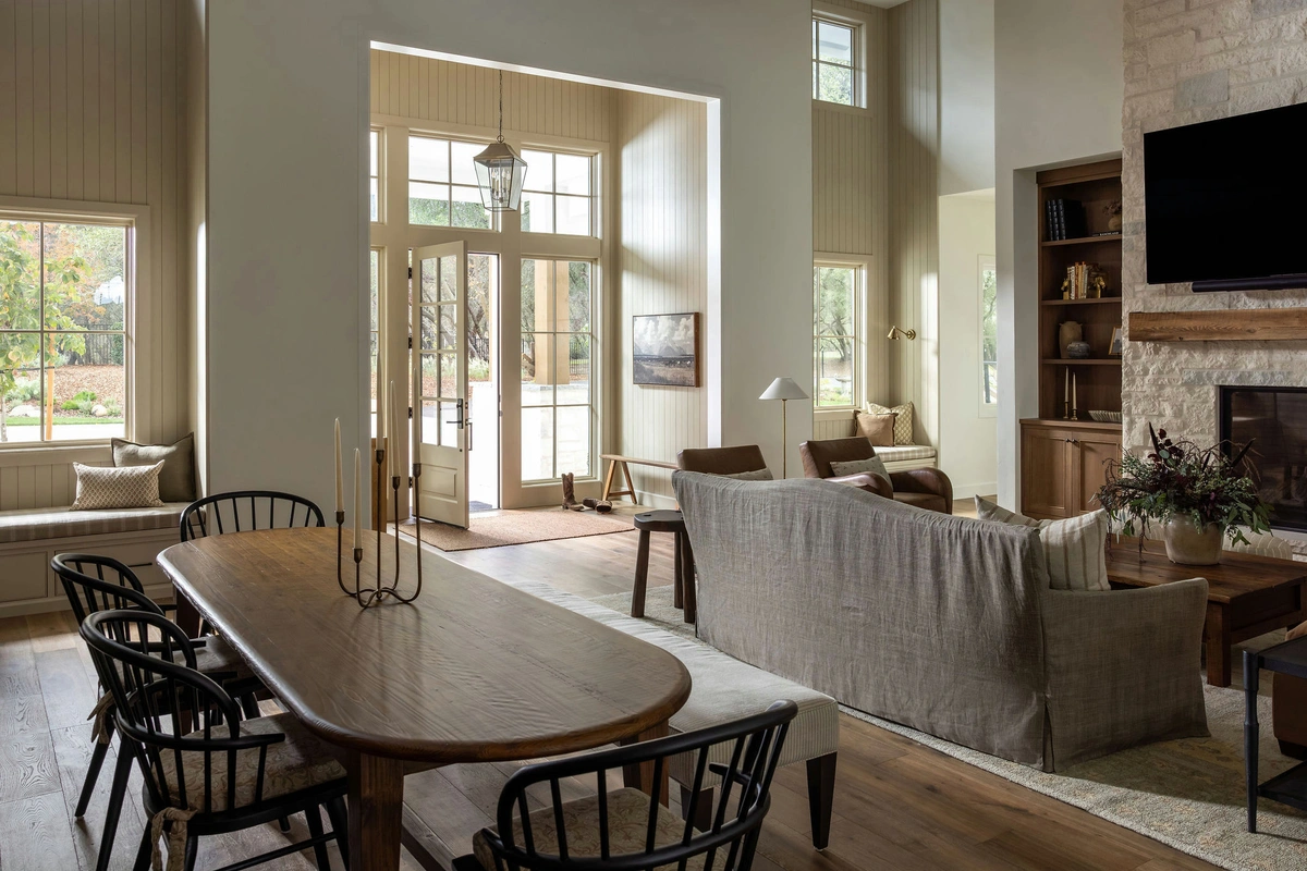 Tailored Classic Open-Concept Living Space - View 2