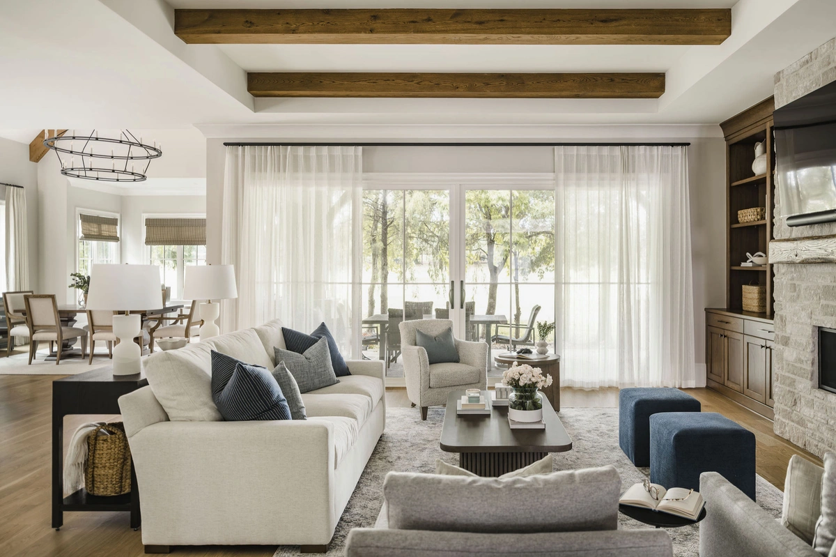 Contemporary Coastal Living & Dining Space - Living & Dining interior design by Decozie