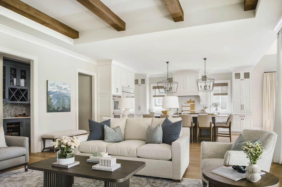 Contemporary Coastal Living & Dining Space - View 6
