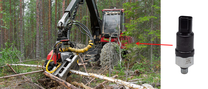 Sensor usage in logging and processing head.