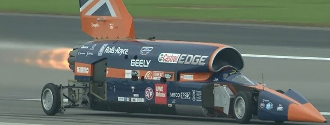 Sensor technology in Bloodhound SSC vehicle.