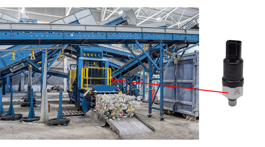 PS61 sensor in waste compressor system.