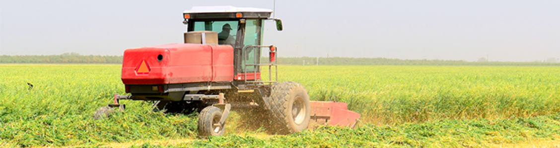 Sensor application in agricultural windrower equipment.