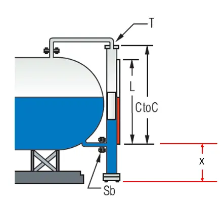 Top and Side Dimension Diagram