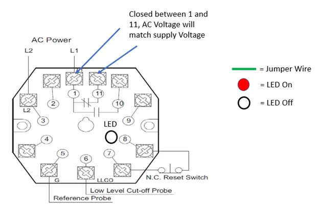 26 Series bench test diagram wiring connection guide to remove jumper
